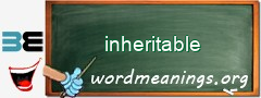 WordMeaning blackboard for inheritable